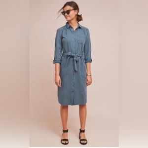 Anthropologie striped shirt dress